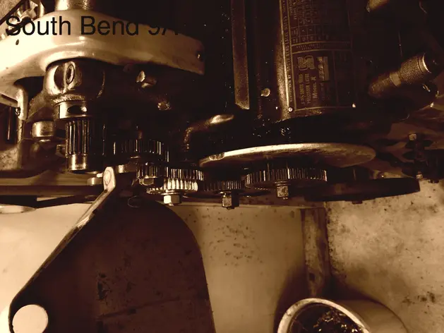 Manual South Bend 9A Metric Change Gear Assembly Angle 8